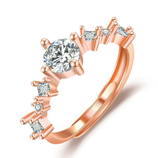 American Diamond Studded Contemporary Korean Finger Ring