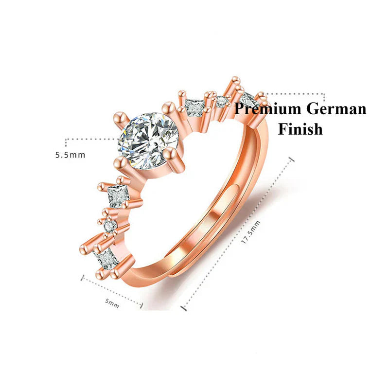 American Diamond Studded Contemporary Korean Finger Ring