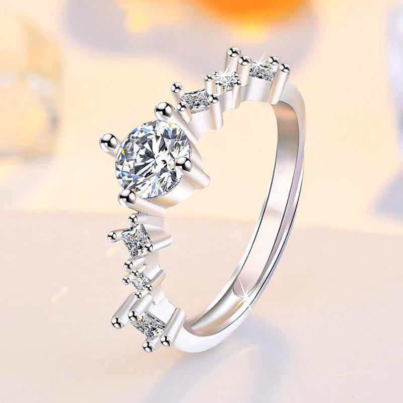 American Diamond Studded Contemporary Korean Finger Ring