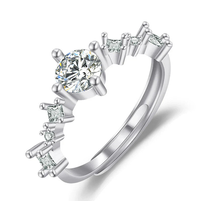 American Diamond Studded Contemporary Korean Finger Ring