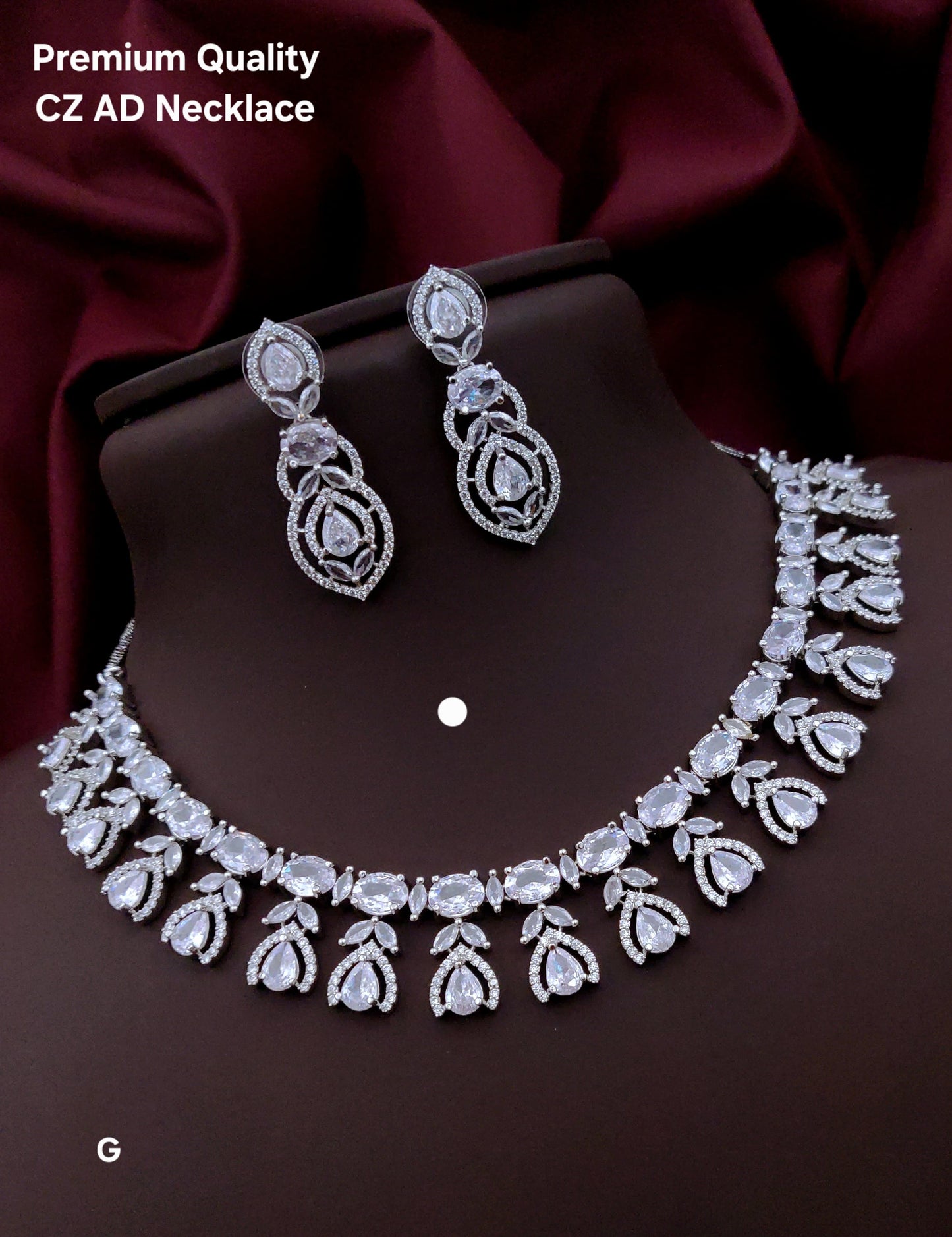 Premium Quality Imitation Jewellery AD Necklace Set ADN11