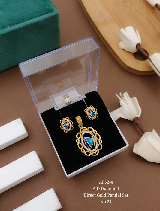 Premium Quality Imitation Jewellery AD Pendant Set PDS07