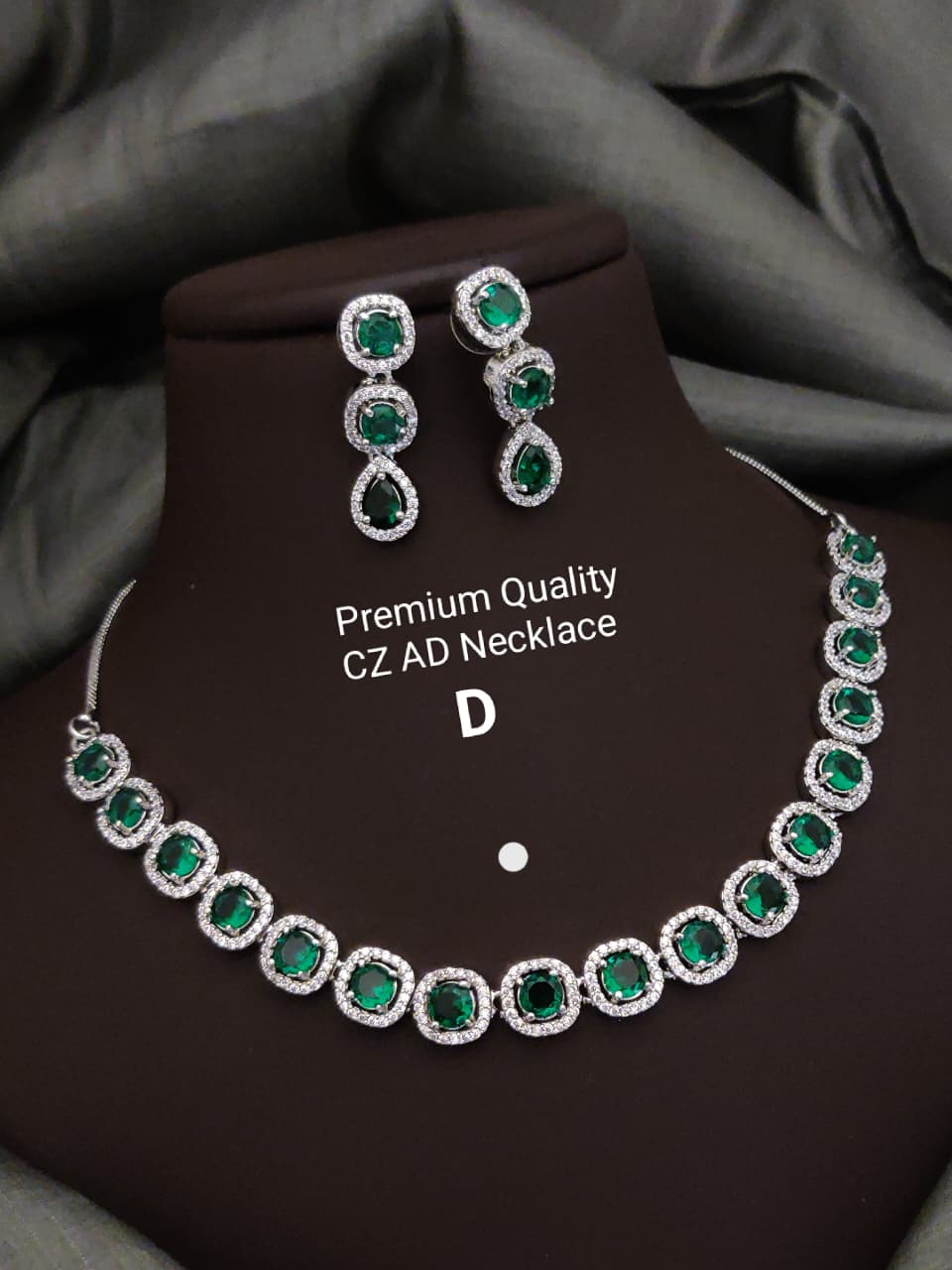 Premium Quality Imitation Jewellery AD Necklace Set ADN07