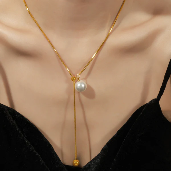 Gold Plated Anti Tarnish Pearl Studded Pendant