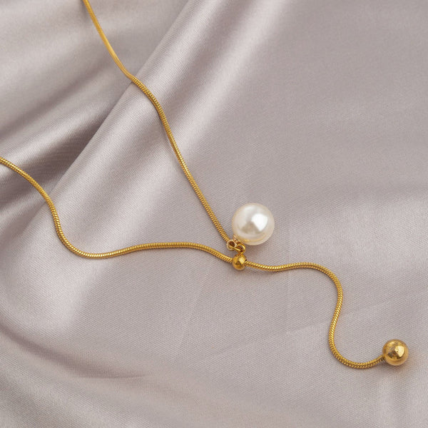 Gold Plated Anti Tarnish Pearl Studded Pendant
