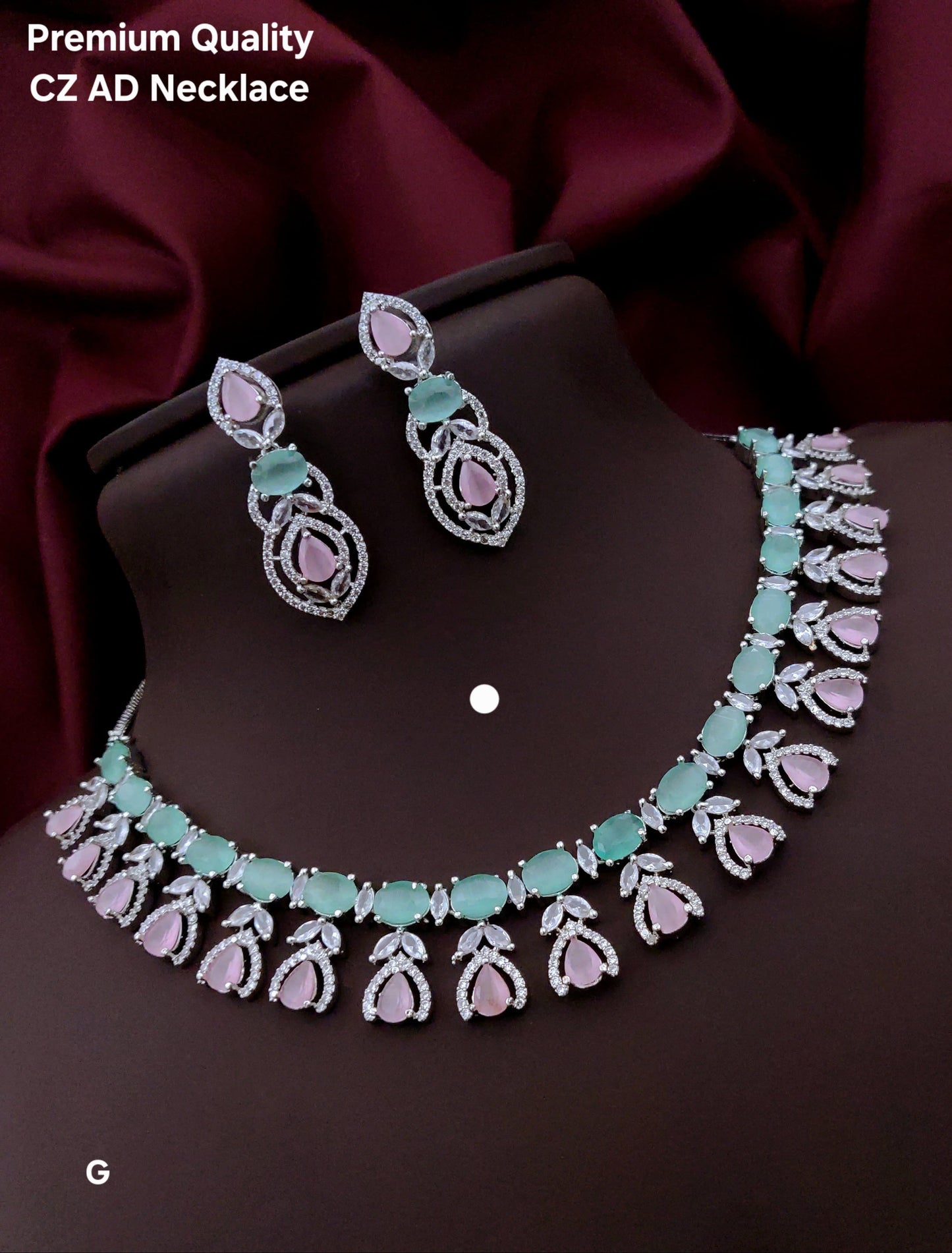 Premium Quality Imitation Jewellery AD Necklace Set ADN11