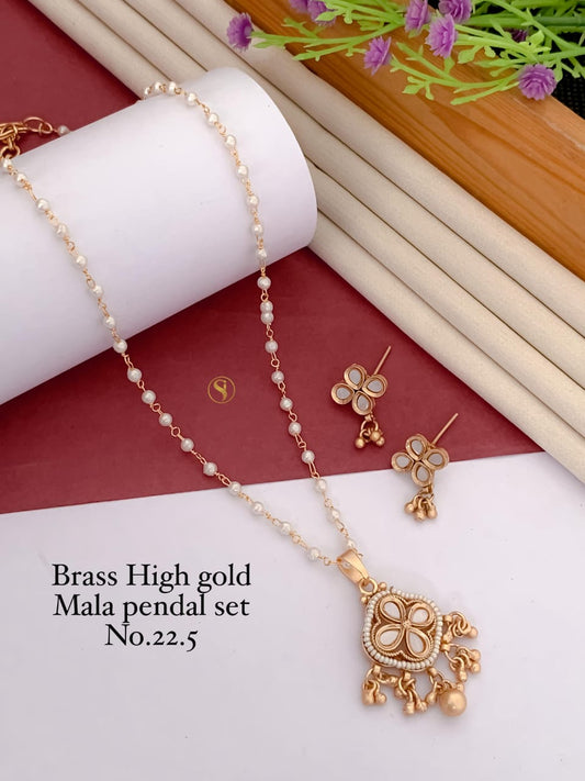 Premium Quality Imitation Jewellery AD Pendant Set ADPS01