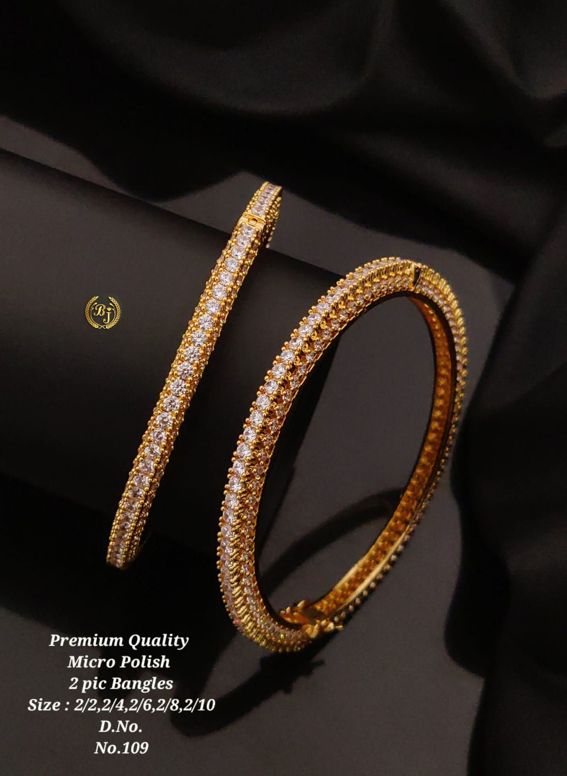Premium Quality Imitation Jewellery AD Micro Polish Bangles MPB08