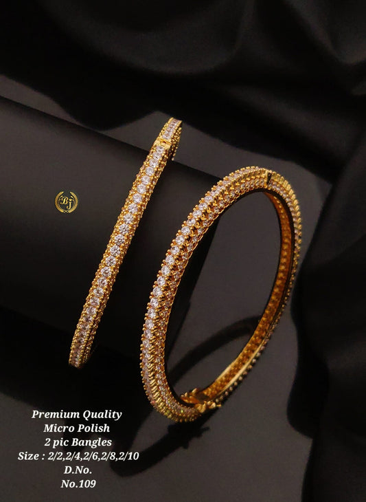 Premium Quality Imitation Jewellery AD Micro Polish Bangles MPB08