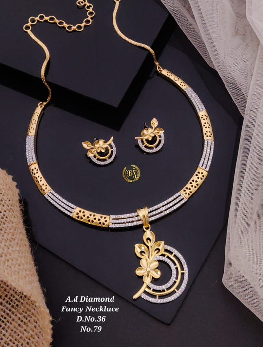 Premium Quality Imitation Jewellery AD Necklace Set ADN01