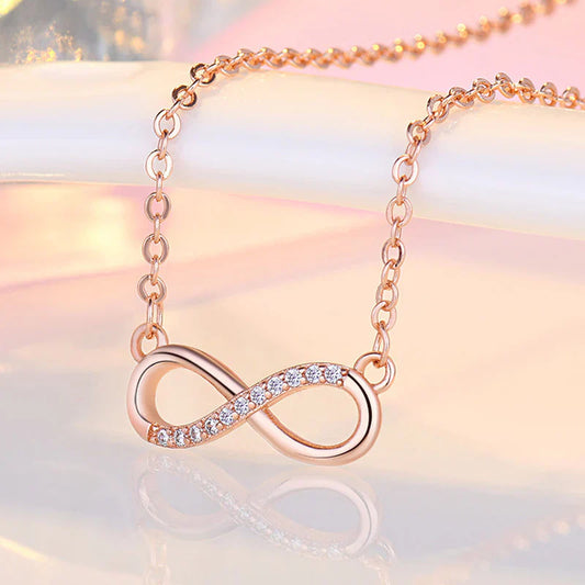 American Diamond Studded Infinity Shape Korean Pendant