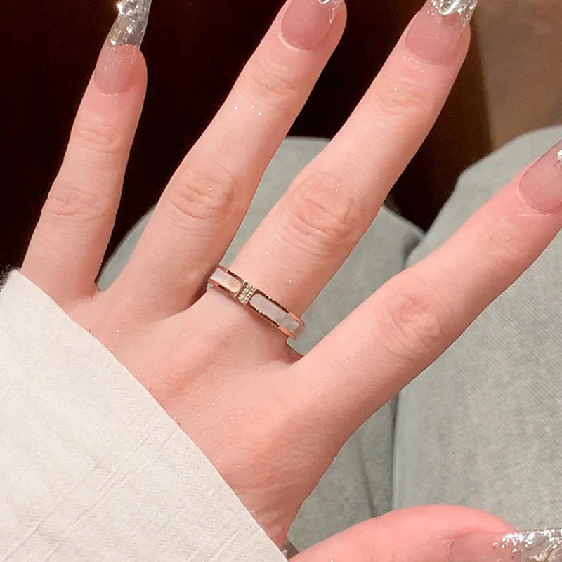 American Diamond Studded Contemporary Korean Finger Ring