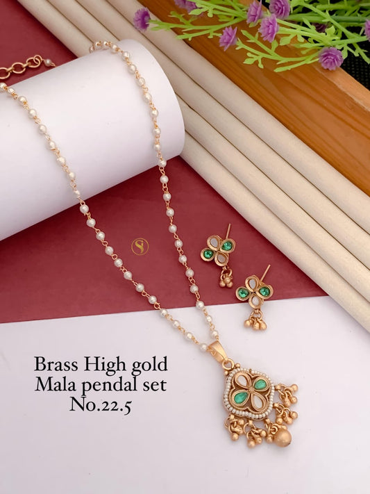 Premium Quality Imitation Jewellery AD Pendant Set ADPS02
