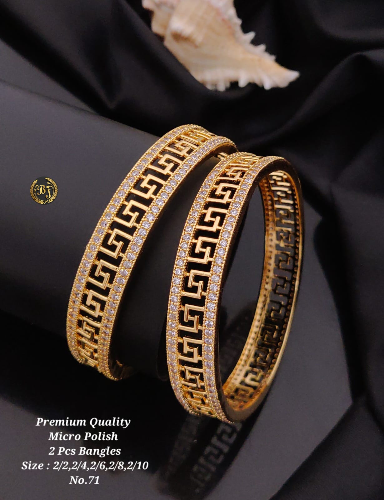 Premium Quality Imitation Jewellery AD Micro Polish Bangles MPB09