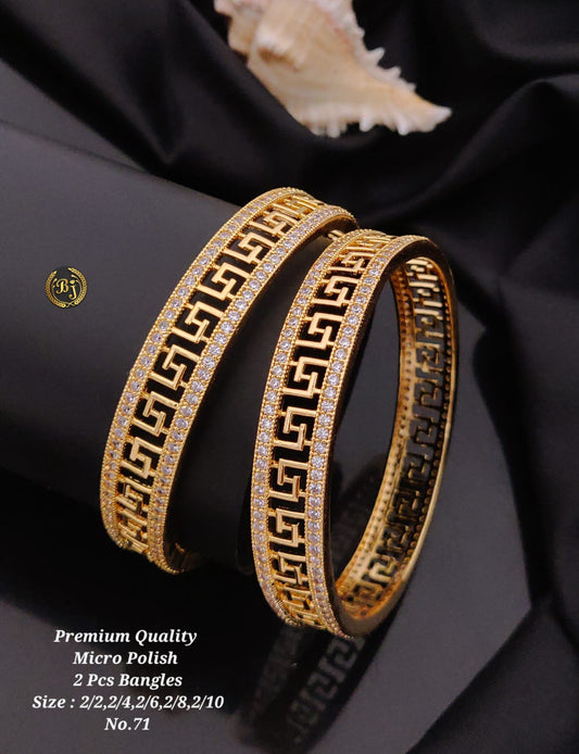 Premium Quality Imitation Jewellery AD Micro Polish Bangles MPB09