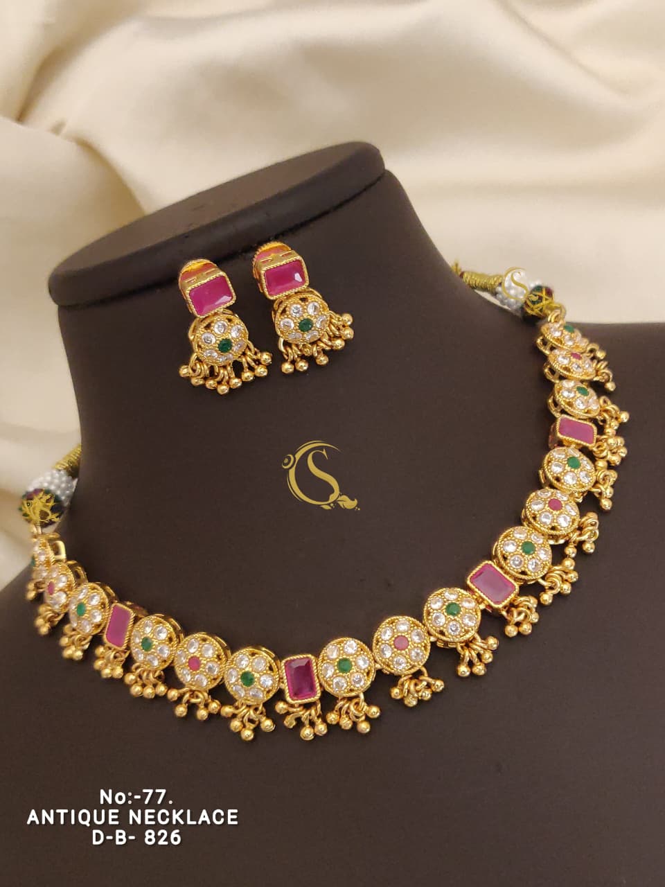 Premium Quality Imitation Jewellery Antique Necklace ATN09